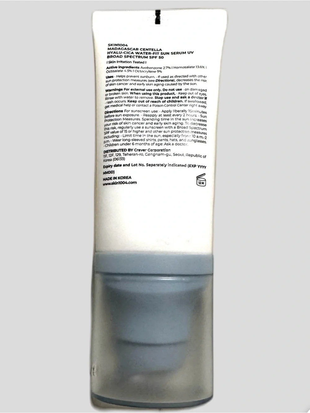 Skin 1004 Madagascar Centella Water-Fit Sun Serum SPF 50+ - 1.69fl oz